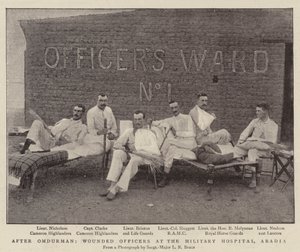 Después de Omdurman, oficiales heridos en el hospital militar, Abadia de English Photographer