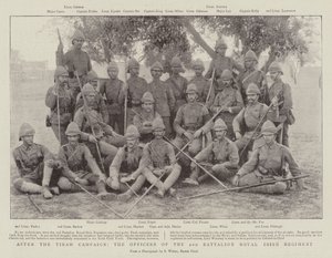 Después de la campaña de Tirah, los oficiales del 2º Batallón del Regimiento Real Irlandés