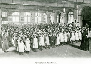 Asamblea de la tarde, c.1900 (foto en b/n) de English Photographer