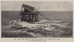 Todo lo que quedó del viejo muelle de cadena después del temporal de English Photographer