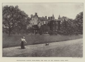 Castillo de Balnagowan, Ross-Shire, la Residencia de Sir Charles Ross, Baronet