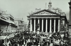 Banco de Inglaterra, Threadneedle Street, Ciudad de Londres, 1890 de English Photographer