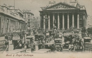 Banco y Royal Exchange, Londres de English Photographer