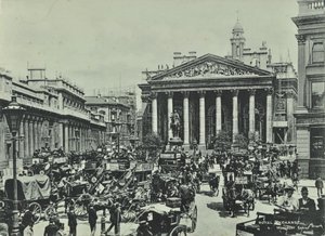 Banco de Inglaterra, Threadneedle Street, Ciudad de Londres, 1890 de English Photographer