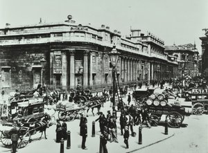 Banco de Inglaterra, Threadneedle Street, Ciudad de Londres, 1890 de English Photographer