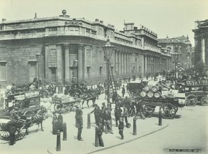 Banco de Inglaterra, Threadneedle Street, Ciudad de Londres, 1895 de English Photographer
