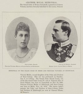 Compromiso del Gran Duque de Hesse y la princesa Victoria de Edimburgo de English Photographer