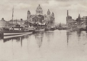 Muelle Canning, Liverpool (foto en b/n) de English Photographer