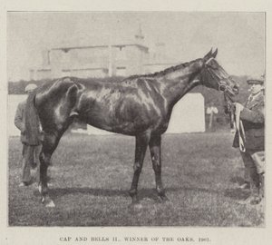 Cap and Bells II, ganador de los Oaks, 1901 de English Photographer