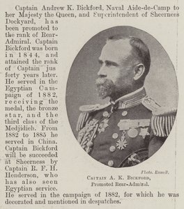 Capitán A K Bickford, ascendido a contraalmirante de English Photographer