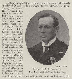 El capitán F C B Bridgeman, nuevo ayudante de campo naval del Rey de English Photographer