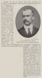 Capitán H H P Deasy, Medallista de Oro, Sociedad Geográfica Real
