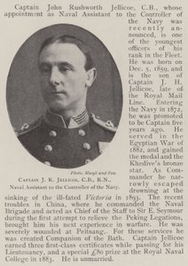 Capitán J R Jellicoe, CB, RN, asistente naval del controlador de la marina de English Photographer