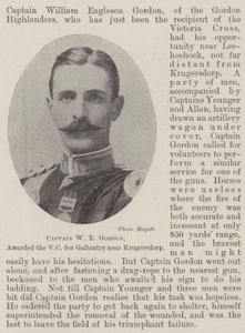Capitán W E Gordon, galardonado con la VC por Valentía cerca de Krugersdorp de English Photographer