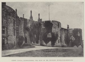 Castillo de Chirk, Denbighshire, la residencia del Sr. Richard Myddleton-Biddulph