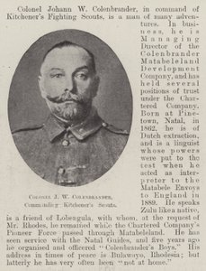 Coronel J W Colenbrander, comandante de los Scouts de Kitchener de English Photographer