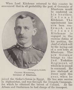 Coronel Kitchener, gobernador de Jartum