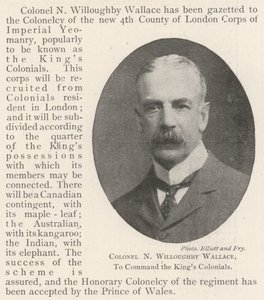 Coronel N Willoughby Wallace, al mando de los Kings Colonials de English Photographer