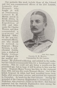 Coronel R H Martin, comandante de los 21st Lancers de English Photographer