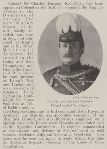 Coronel Sir Charles Parsons, coronel en el estado mayor de Canadá de English Photographer