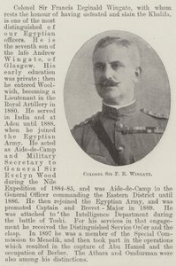 Coronel Sir F R Wingate de English Photographer