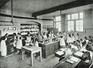 Clase de cocina, 1896 de English Photographer