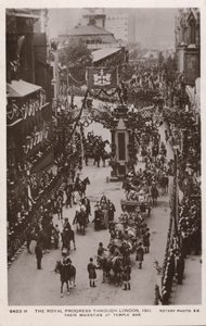 Procesión de coronación del Rey Jorge V y la Reina, Temple Bar, Londres de English Photographer