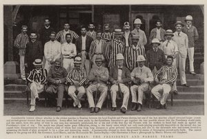 Críquet en Bombay, los Equipos de la Presidencia y Parsee de English Photographer