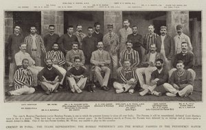 Cricket en India, los equipos que representan a la Presidencia de Bombay y los Parsees de Bombay en el partido de la Presidencia