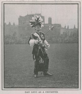 Dan Leno como jugador de críquet
