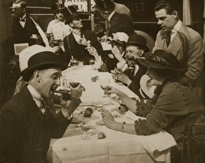 Fiesta de almuerzo del Día del Derby, impresión de Horace W. Nichols, c.1910 (fotograbado)
