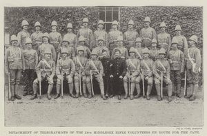 Destacamento de telegrafistas del 24º Voluntarios de Rifles de Middlesex en ruta hacia el Cabo de English Photographer