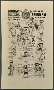Cena para el Teniente T. H. Hughes, Artist Rifles, Depot Field Survey Company, Royal Engineers, 29 de agosto de 1918 de English Photographer