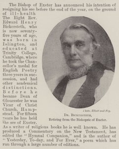 Dr. Bickersteth, retirándose del Obispado de Exeter de English Photographer