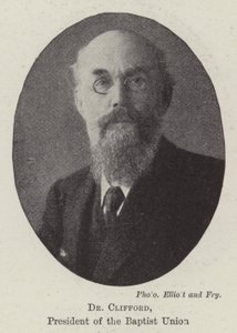 Dr. Clifford, Presidente de la Unión Bautista de English Photographer
