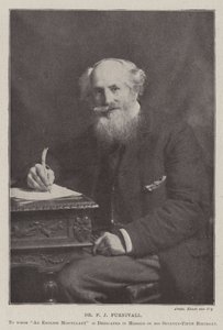 Dr. F J Furnivall, a quien se dedica An English Miscellany en Honor de su Septuagésimo Quinto Cumpleaños de English Photographer