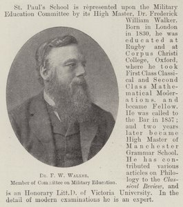 Dr. F W Walker, miembro del Comité de Educación Militar