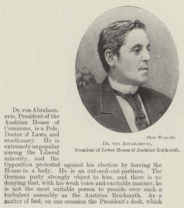 Dr. von Abrahamovic, presidente de la Cámara Baja del Reichsrath austriaco de English Photographer