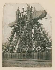 Erigiendo la Aguja de Cleopatra en el Embankment del Támesis, 12 de septiembre de 1878 de English Photographer