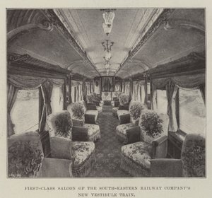 Salón de Primera Clase del Nuevo Tren Vestíbulo de la Compañía de Ferrocarriles del Sureste de English Photographer