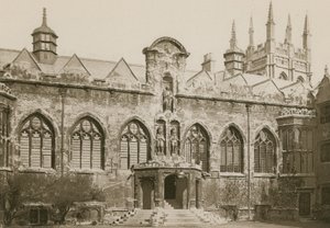 Cuadrángulo Frontal, Oriel College, Oxford de English Photographer