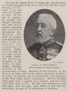 General Sir Henry Norman, nuevo gobernador del Hospital de Chelsea de English Photographer