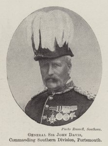 General Sir John Davis, comandante de la División Sur, Portsmouth de English Photographer