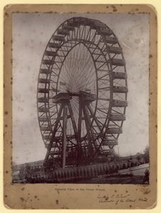Vista general de la Gran Rueda, Earls Court, Londres de English Photographer
