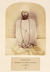 Govind Doss, Bairagee, o Devoto Hindú, Allyghur, de The People of India, por J. Forbes Watson, publicado en 1868