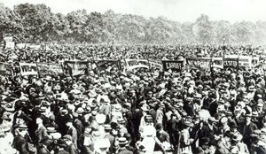 Gran manifestación por el voto femenino en Hyde Park, 21 de junio de 1908 de English Photographer