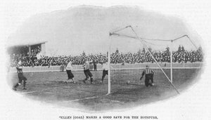 Gullen Hace una Buena Parada para los Hotspurs, 1899 de English Photographer