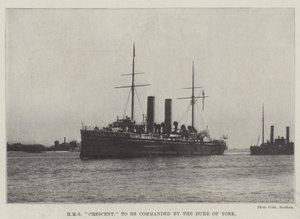HMS Crescent, a ser comandado por el Duque de York de English Photographer