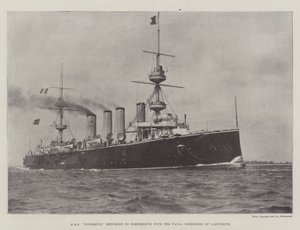 El HMS Powerful regresó a Portsmouth con los Defensores Navales de Ladysmith de English Photographer