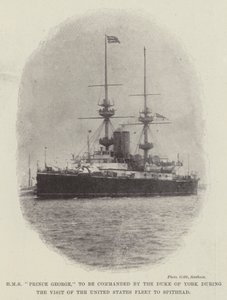 HMS Prince George, comandado por el Duque de York durante la visita de la flota de Estados Unidos a Spithead de English Photographer